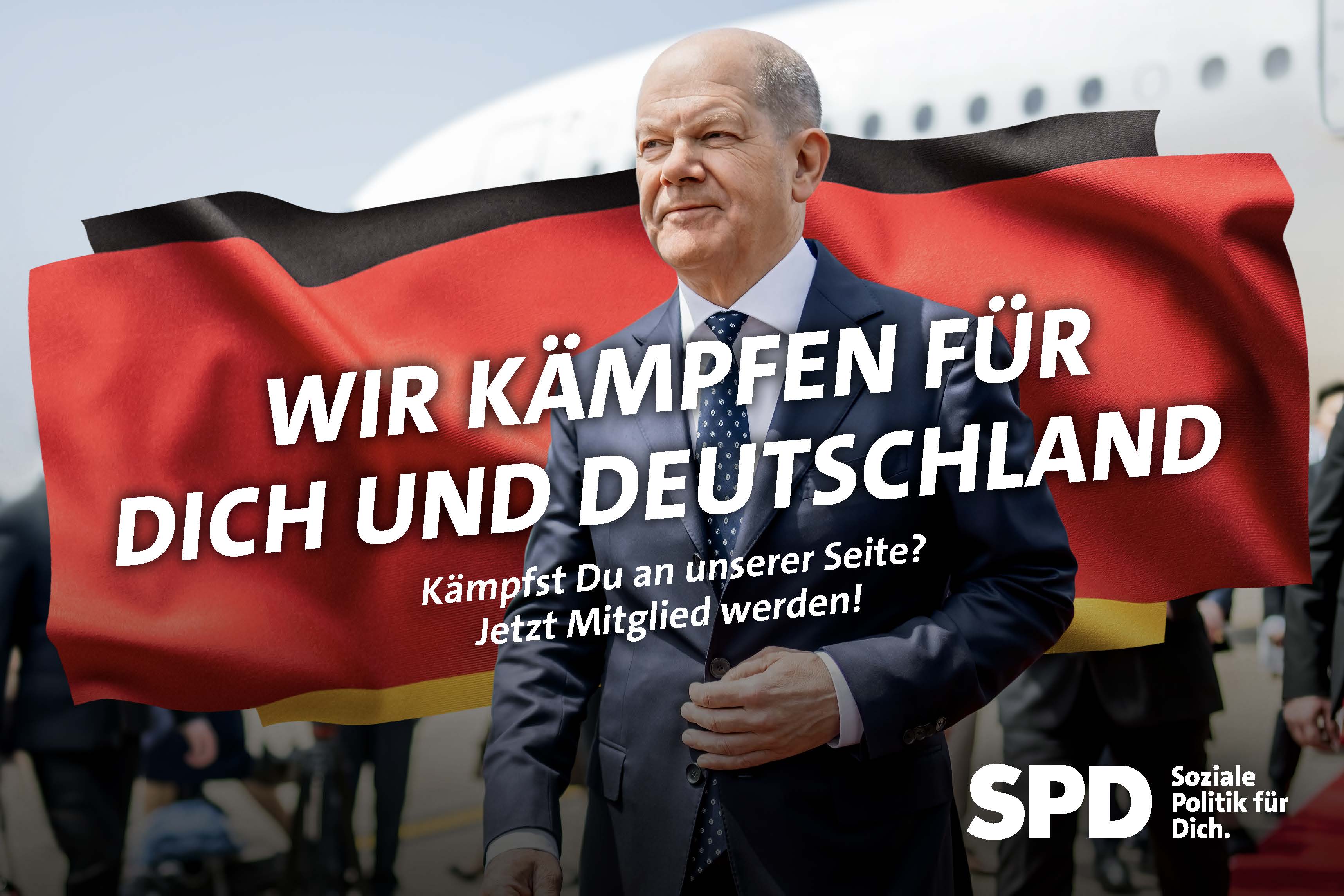 Motiv: Olaf Scholz - Wir kämpfen für Dich und Deutschland