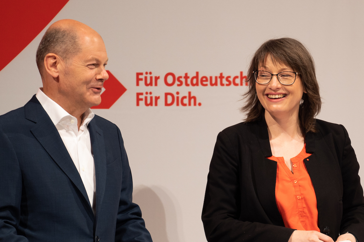 Foto: Olaf Scholz und Katja Pähle beim SPD-Ostkonvent