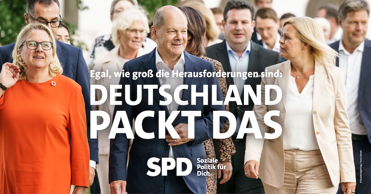 Foto: Olaf Scholz und Kabinett - Egal wie groß die Herausforderungen sind: Deutschland packt das