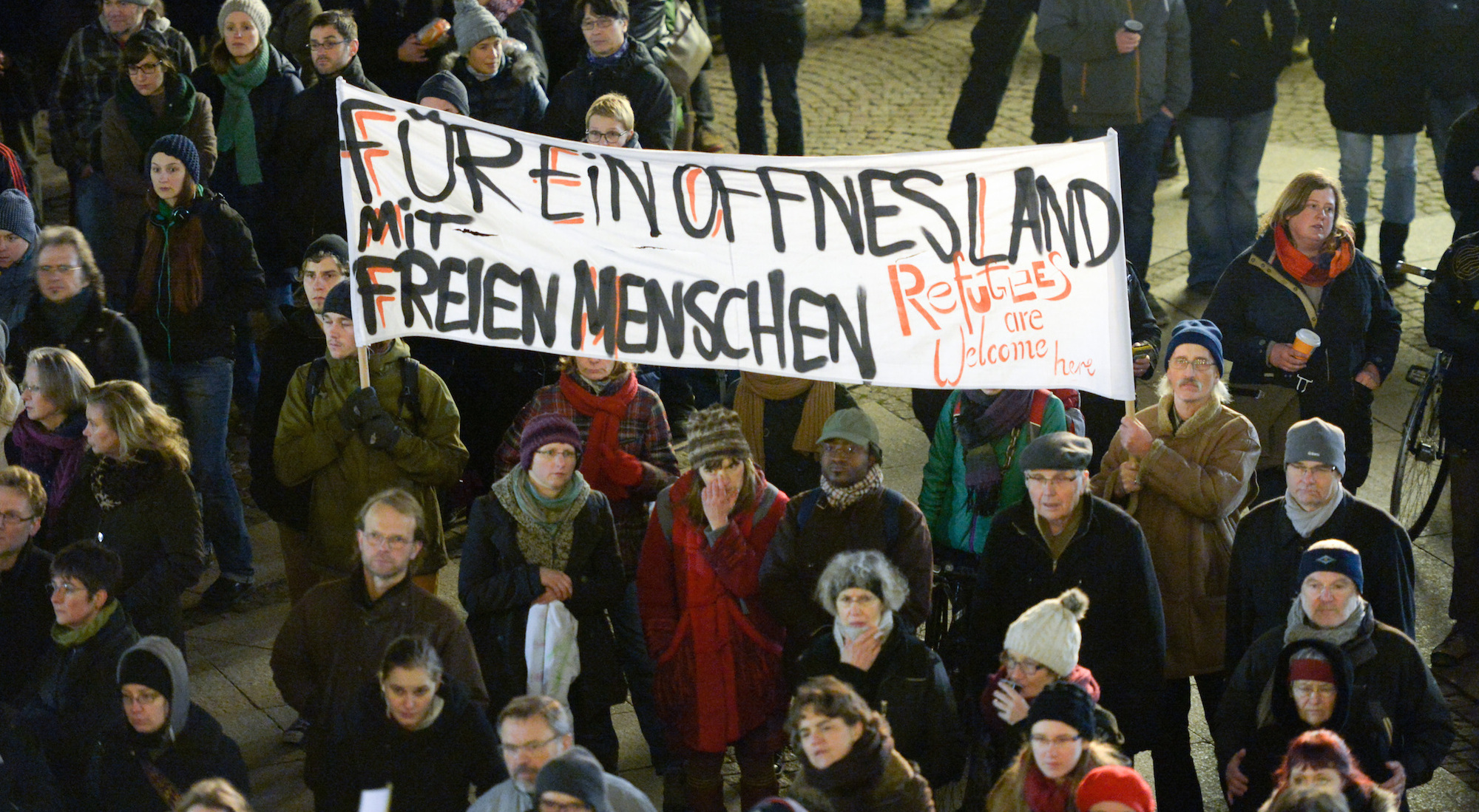 Foto: Protest gegen Legida in Leipzig